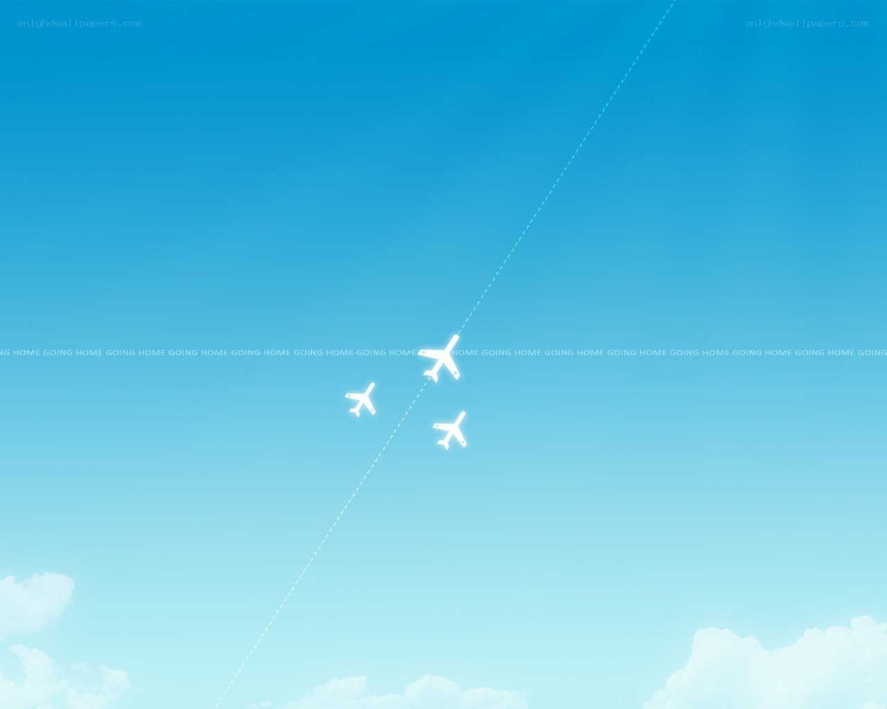 Airplanes flying in the sky