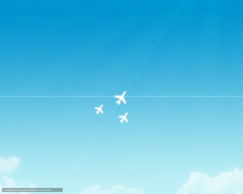 Airplanes flying in the sky
