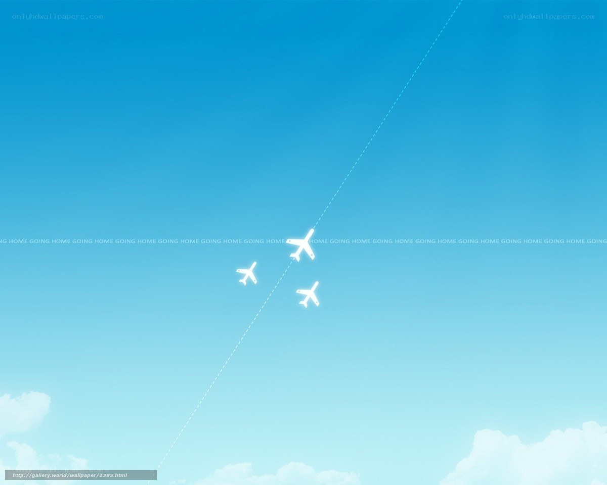 Airplanes flying in the sky
