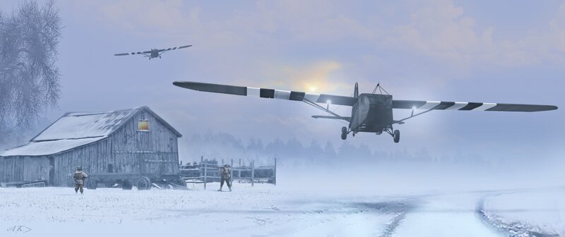 Airplanes in Snow — White