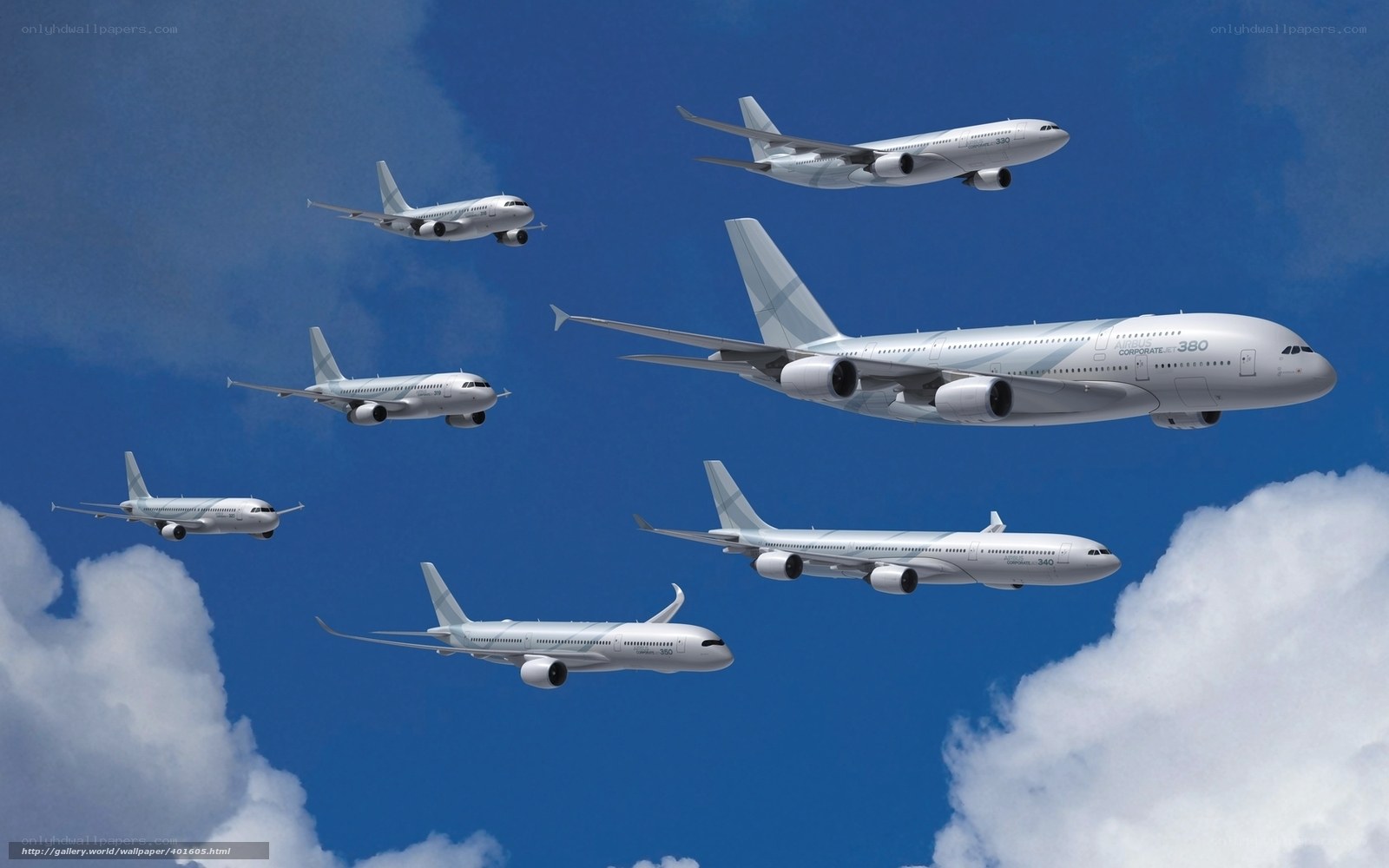 Airplanes in the sky