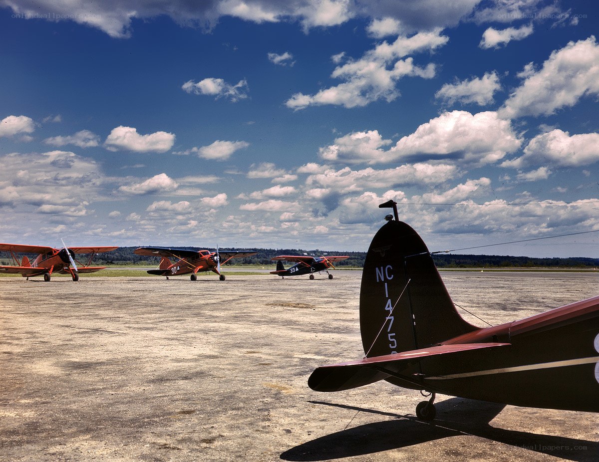 Airplanes on a tarmac