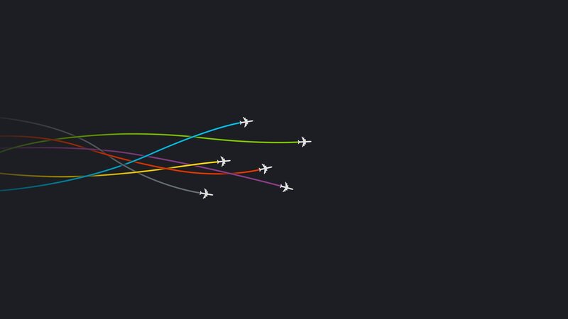 Airplanes with Colored Trails