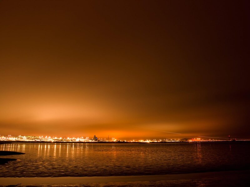 Airport at Night — Orange