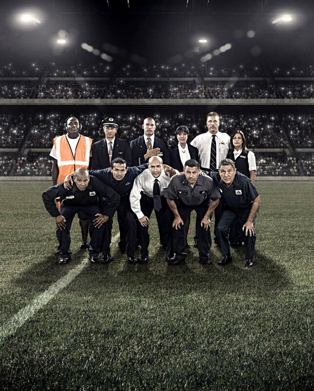 Airport staff team photo