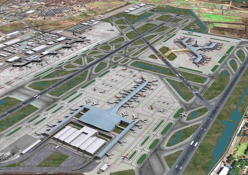 Airport Terminal Complex — Gray, Functional