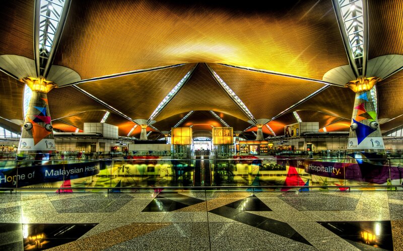Airport Terminal Interior — Gold