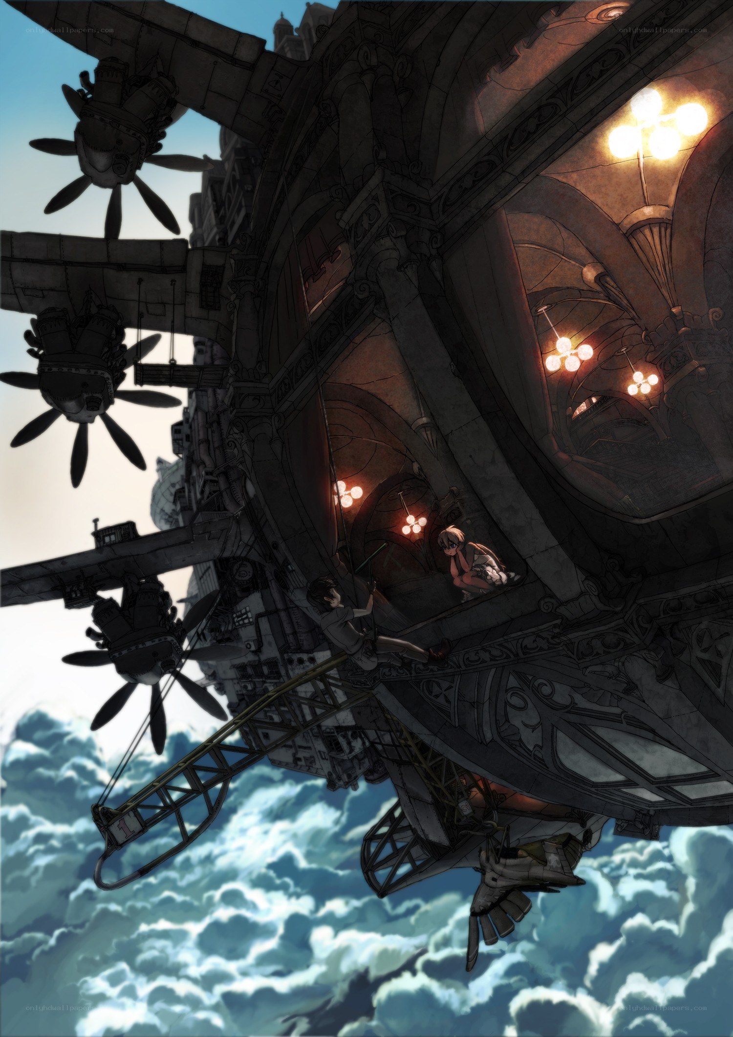 airship adventure scene