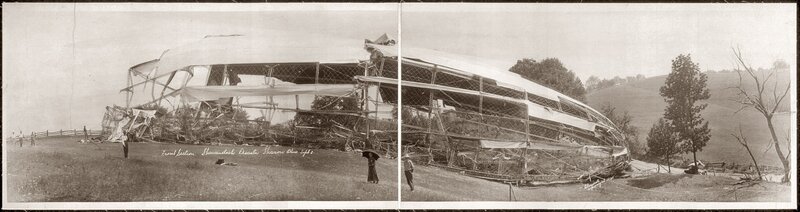 Airship crash wreckage