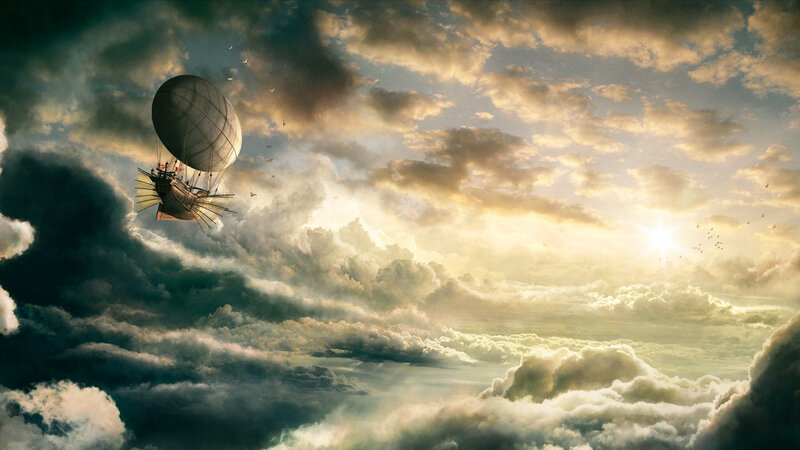 Airship in Clouds — Gray