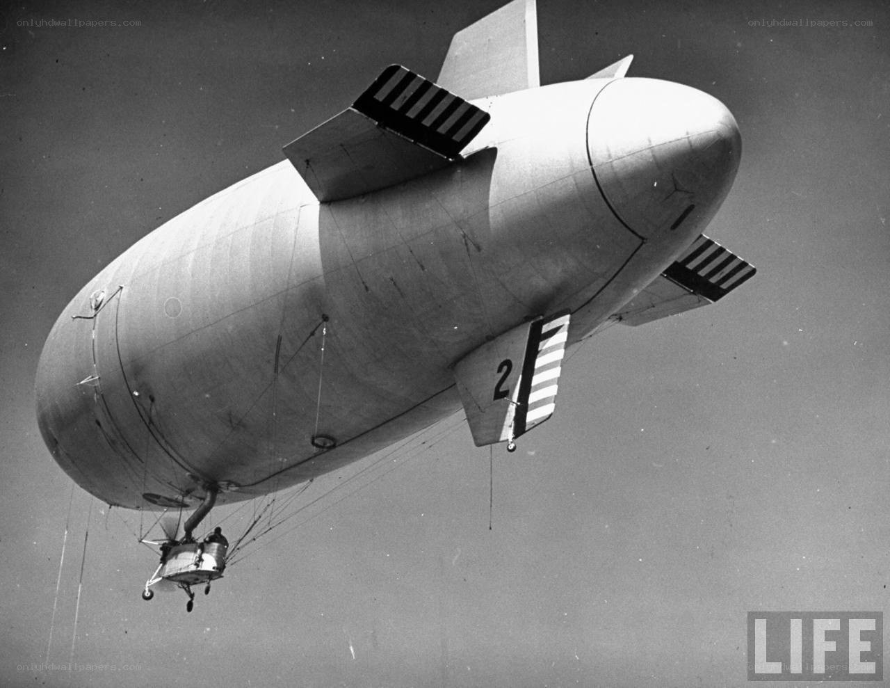 Airship in flight