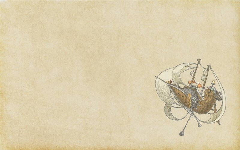 airship on parchment