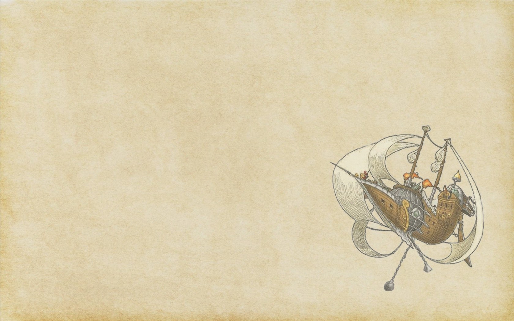 airship on parchment