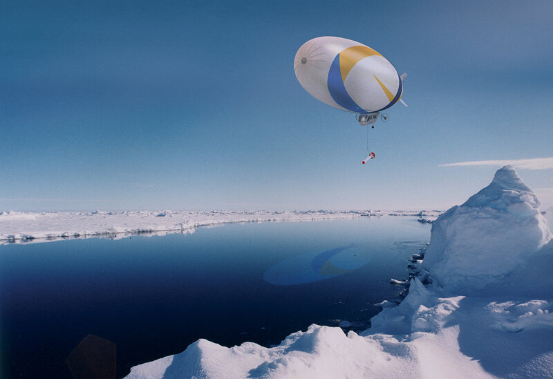 Airship over Arctic ice