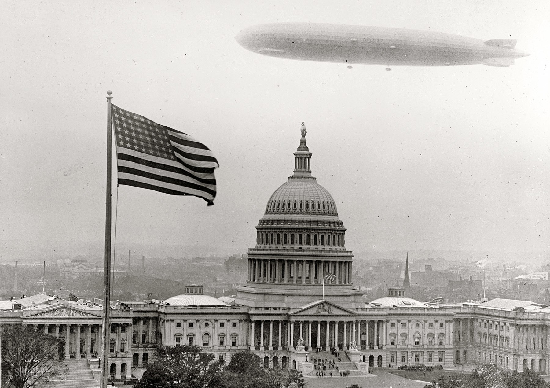 Airship over Capitol Building