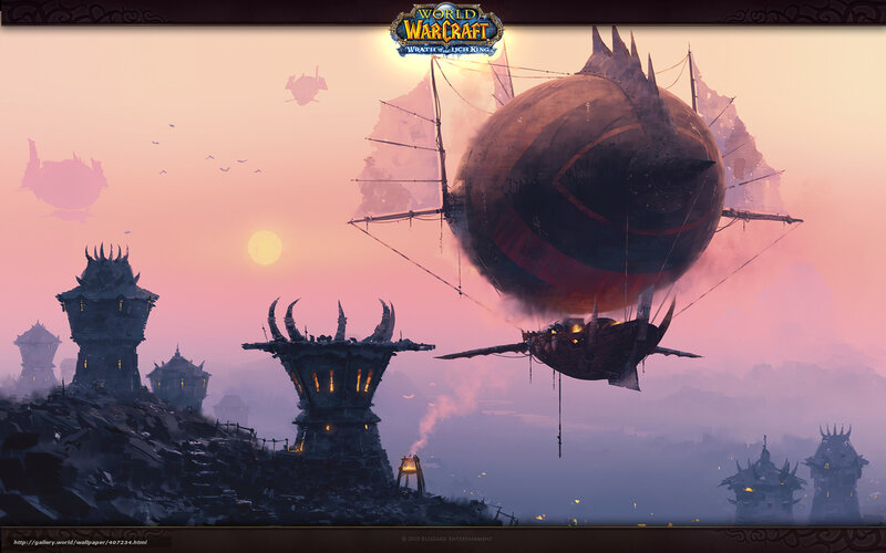 Airship over Fortress — Pink, Dramatic