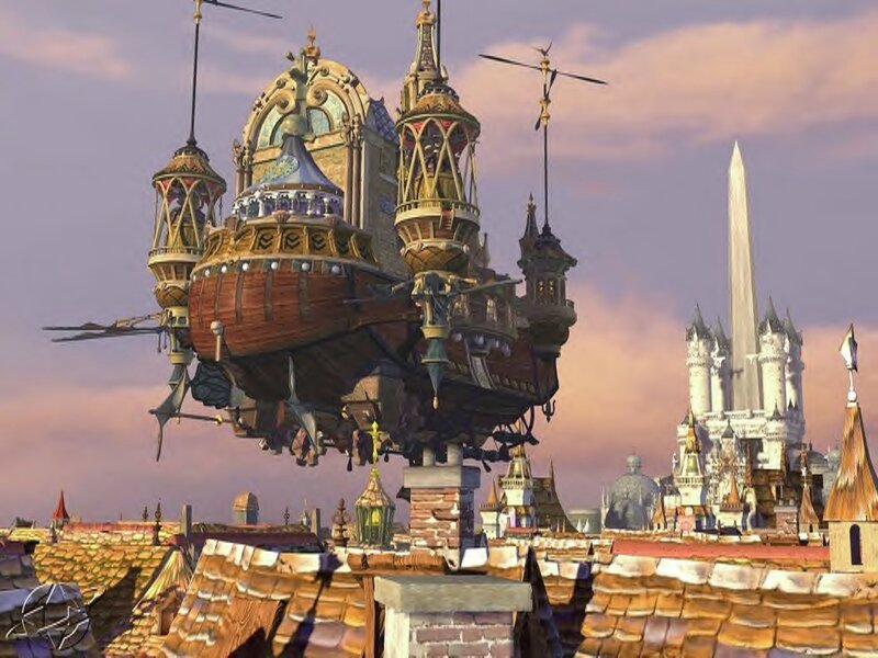 Airship over Rooftops