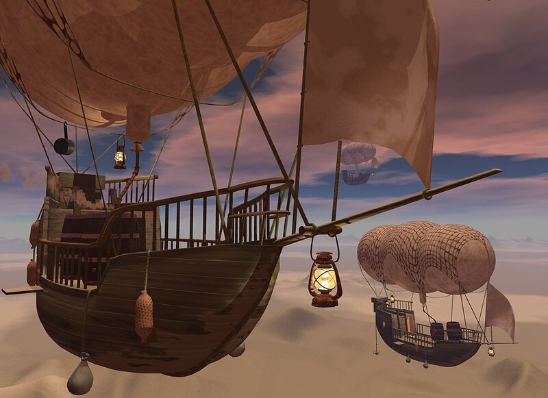 Airships in Desert