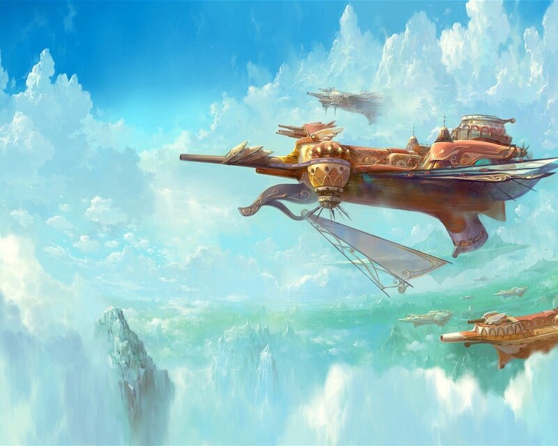 Airships in the sky