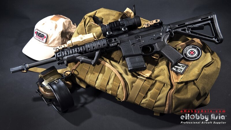 Airsoft Rifle on Bag
