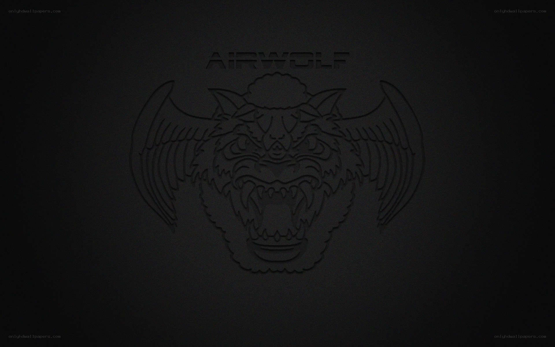 Airwolf logo on dark background