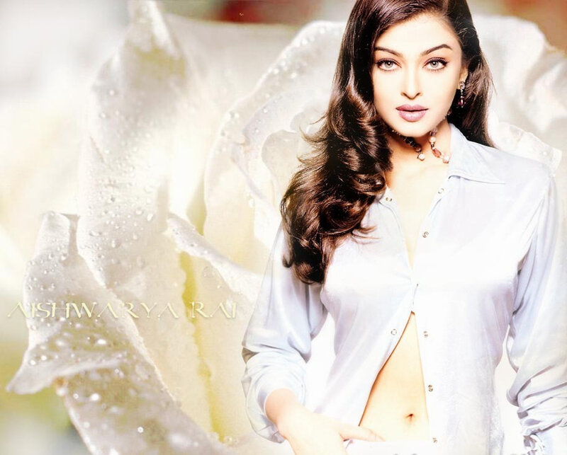 Aishwarya Rai in a white shirt