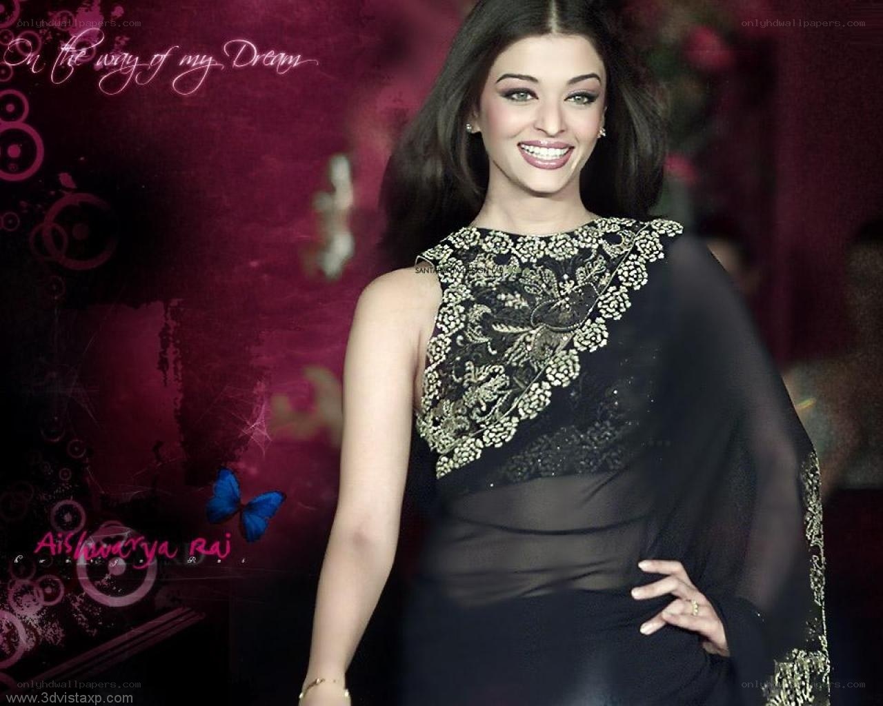 Aishwarya Rai in black saree