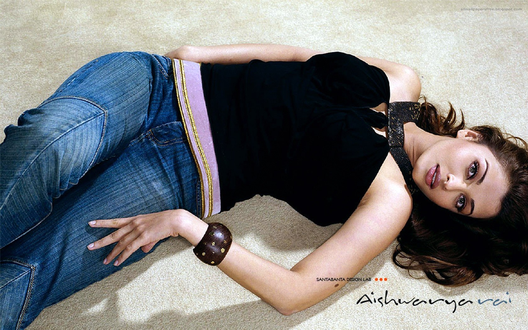 Aishwarya Rai lying on floor