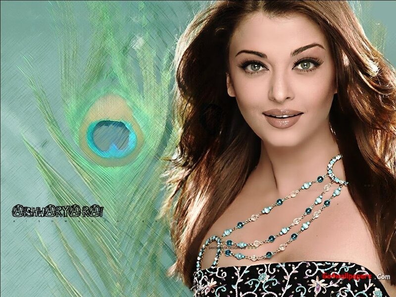 Aishwarya Rai with peacock feather