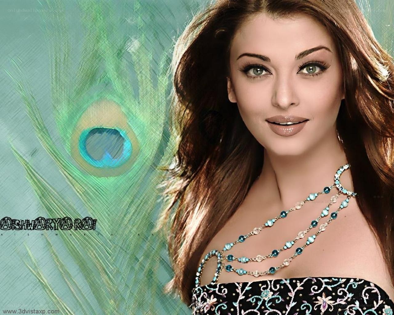 Aishwarya Rai with peacock feather