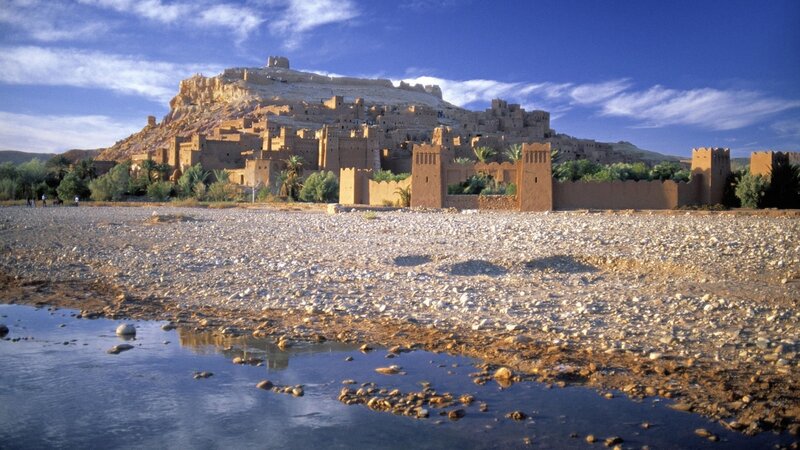 Ait Benhaddou Kasbah — Blue, Serene