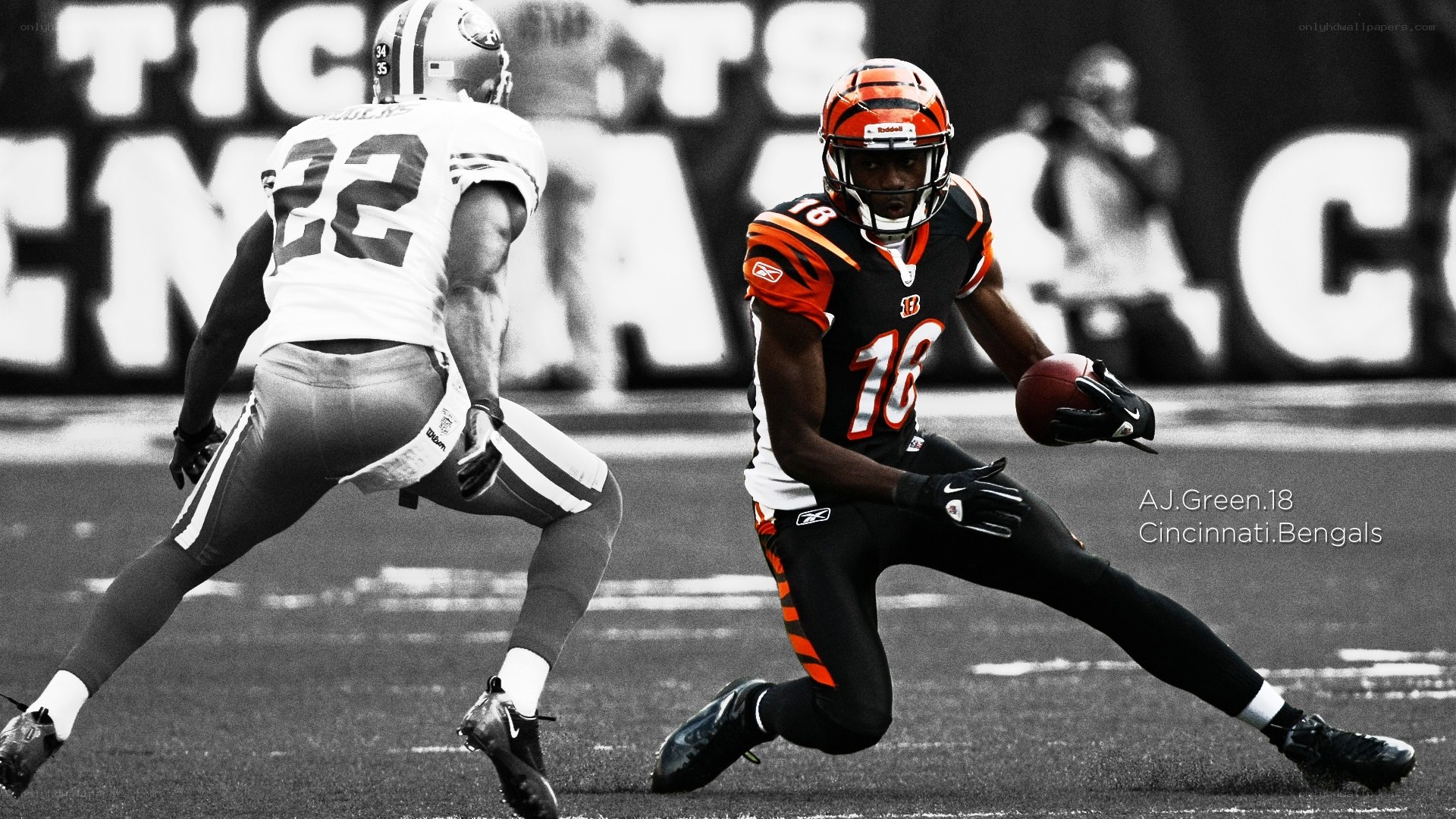 AJ Green running with the ball