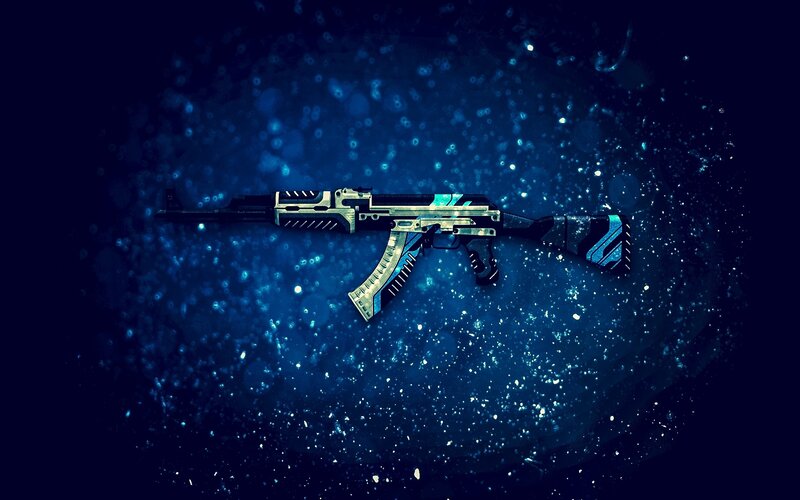 AK-47 Rifle — Blue, Dramatic