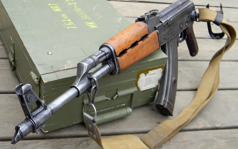 AK-47 Rifle on Crate
