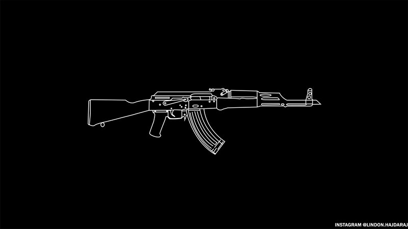AK-47 Rifle Outline