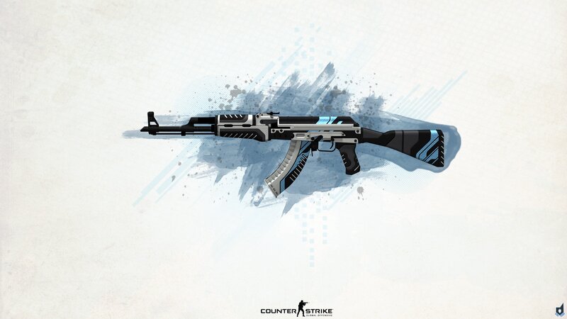 AK-47 Rifle — White, Neutral