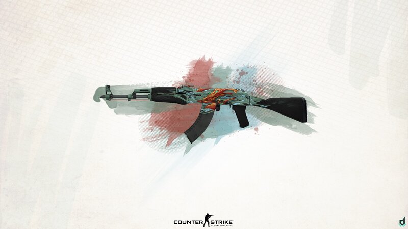 AK-47 Rifle with Dragon Skin