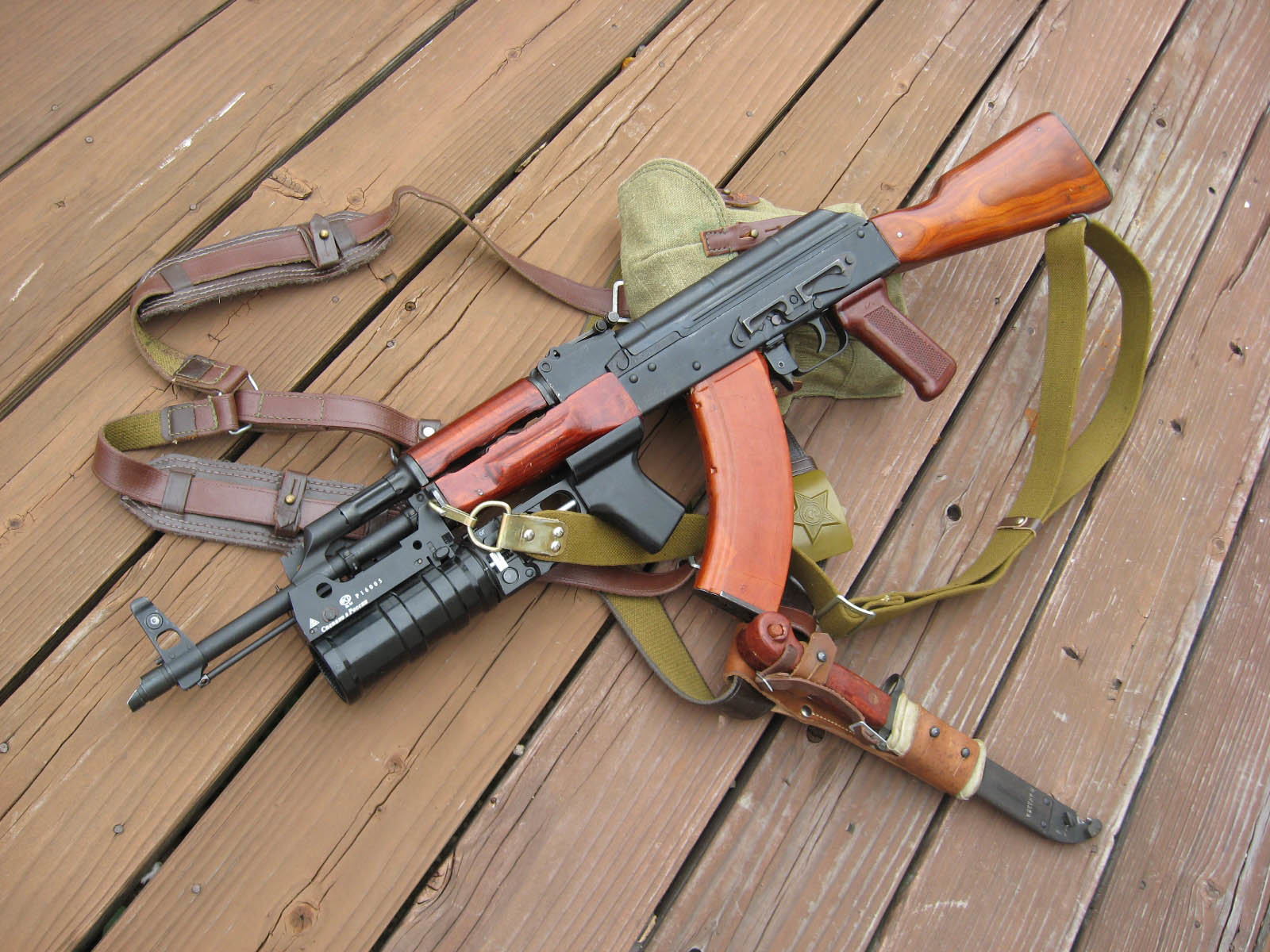 AK-47 with accessories