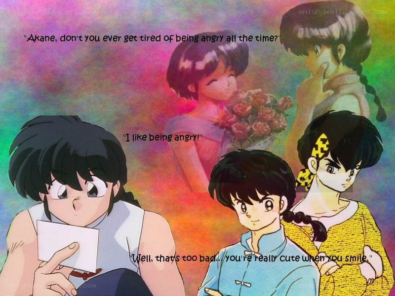 Akane's anger and smiles