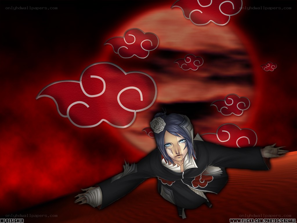 Akatsuki member with red clouds