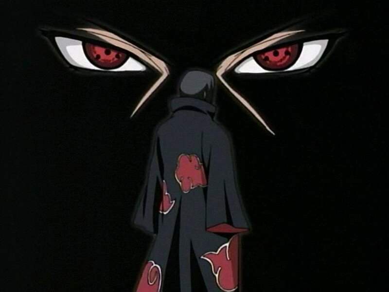 Akatsuki member with Sharingan eyes