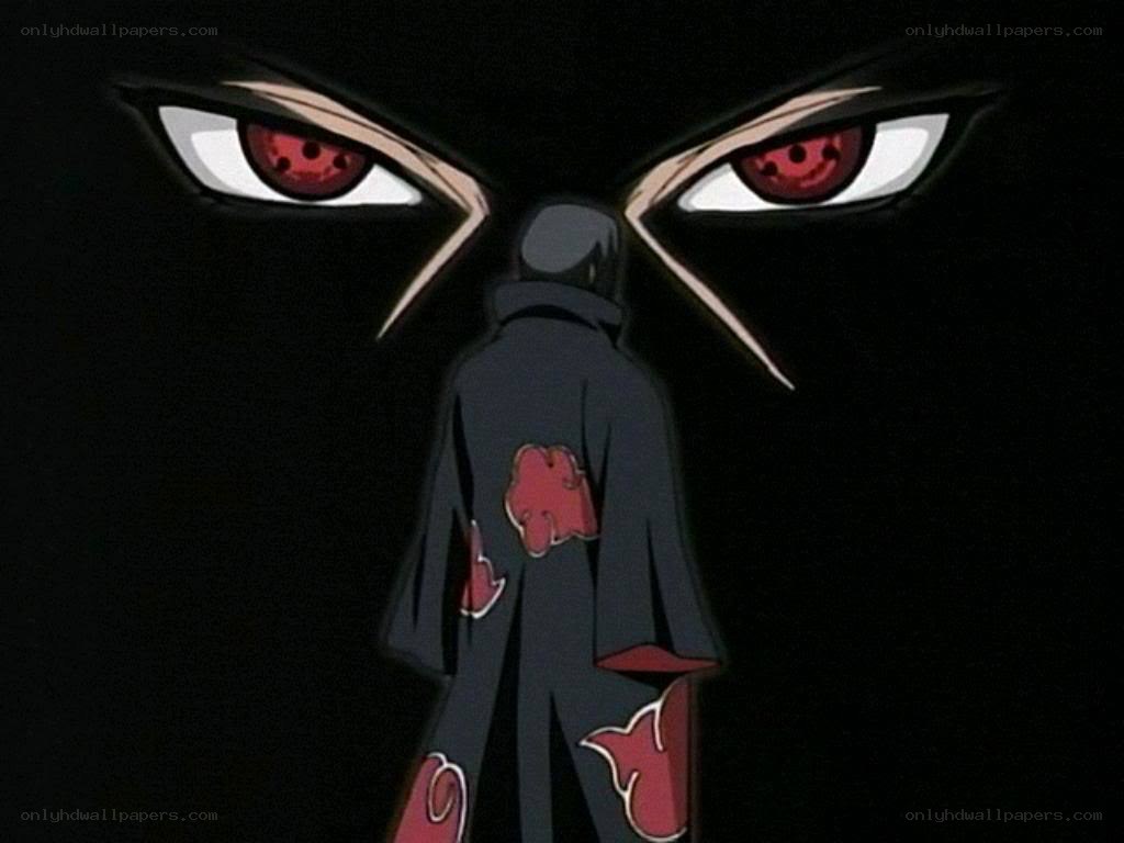 Akatsuki member with Sharingan eyes