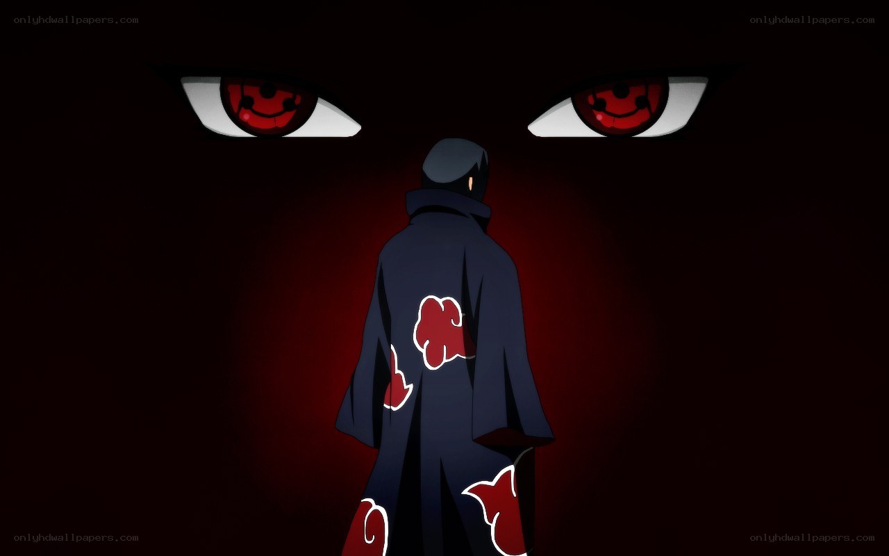 Akatsuki member with Sharingan eyes