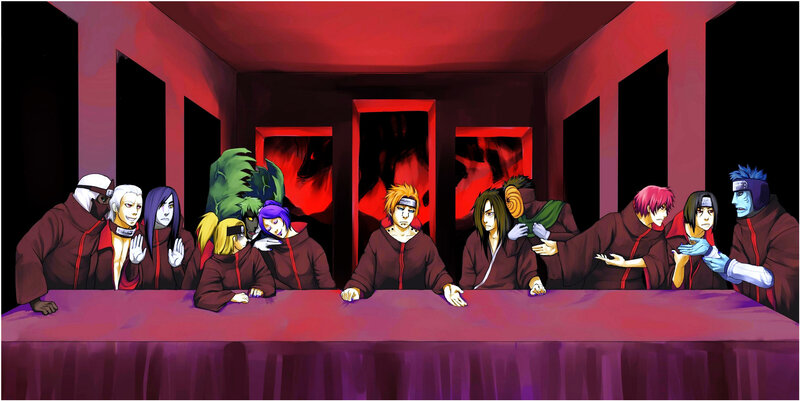 Akatsuki members at a table