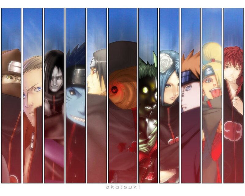 Akatsuki Members — Blue, Dramatic, Manga, Anime Characters