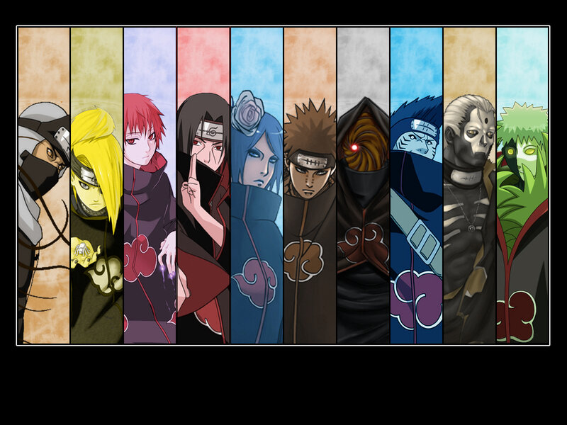 Akatsuki Members — Blue, Dramatic, Manga