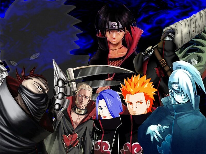 Akatsuki Members Group — Black, Dramatic, Night