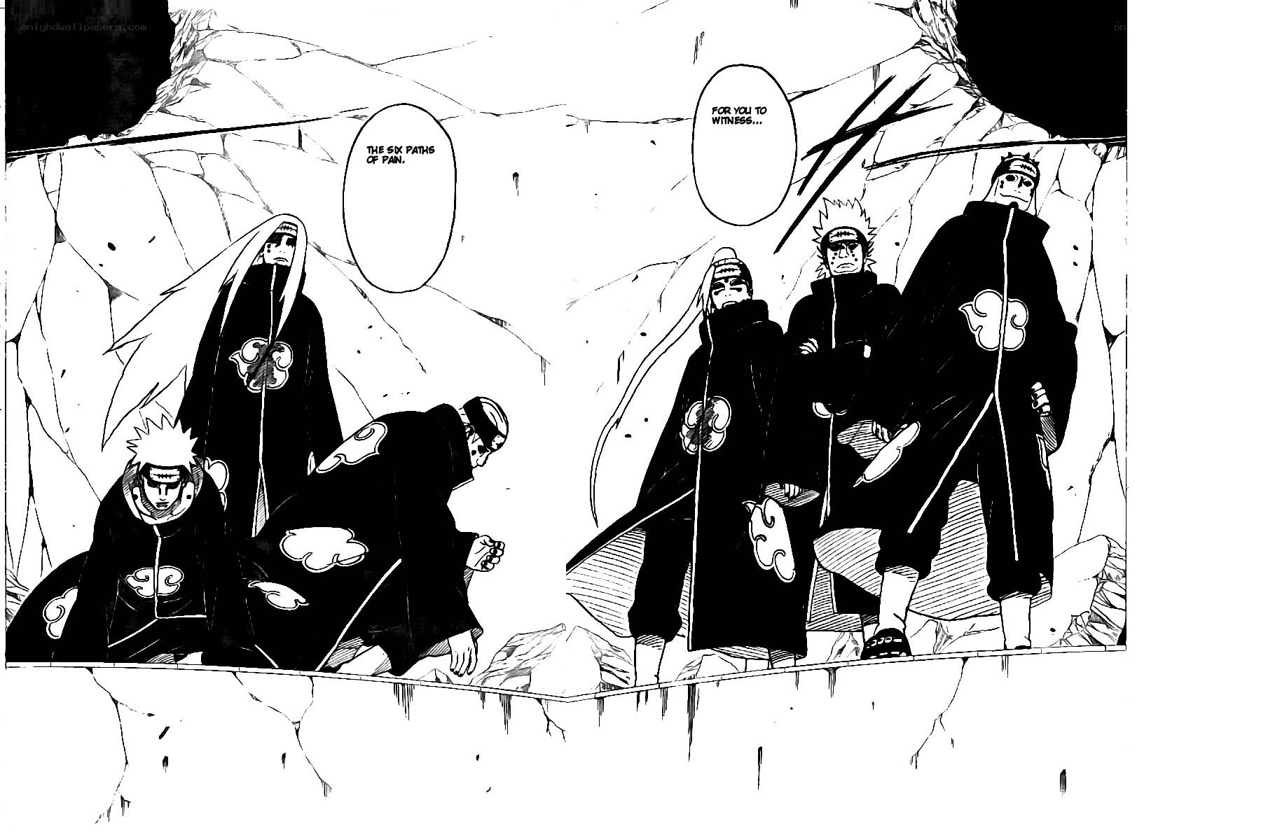 Akatsuki members in a cave
