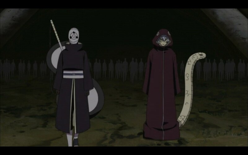 Akatsuki members in a dark chamber