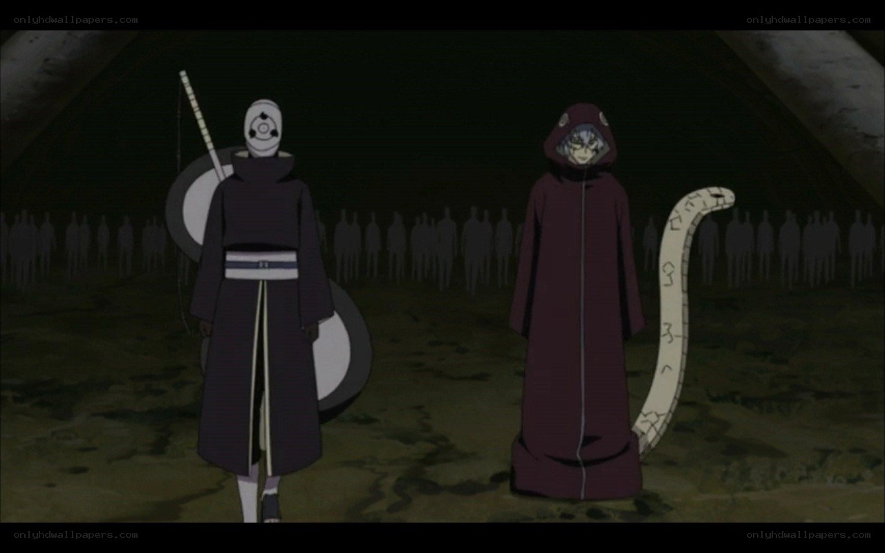 Akatsuki members in a dark chamber